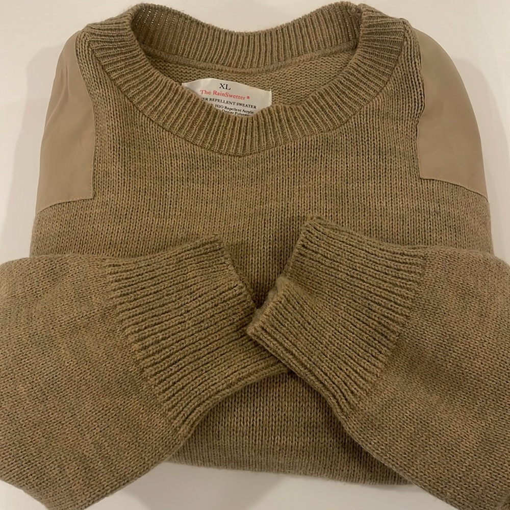 The RainSwetter outdoor tan sweater size XL mens - Picture 6 of 9